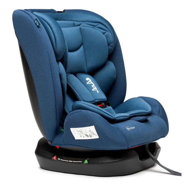 Scaun Auto pentru bebelusi si copii Juju Gladiator i-Size, 40-150 cm, pozitie de somn, spatar reglabil in 2 pozitii, tetiera reglabila, husa detasabila si lavabila Albastru